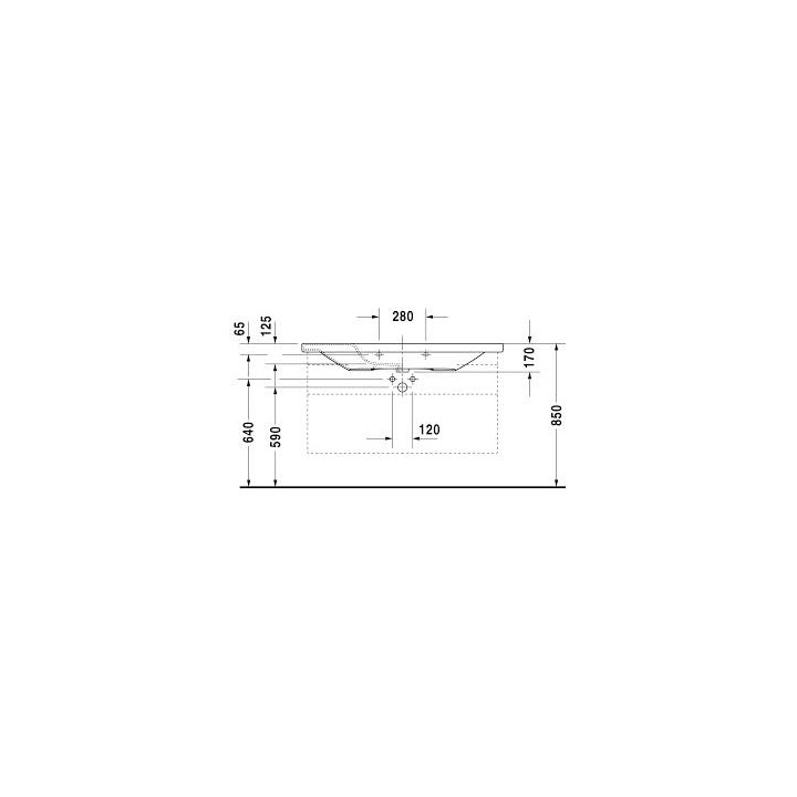  Umywalka meblowa, Duravit DuraStyle, 1200x480 mm, 1-otworowa, Biały Alpin- sanitbuy.pl