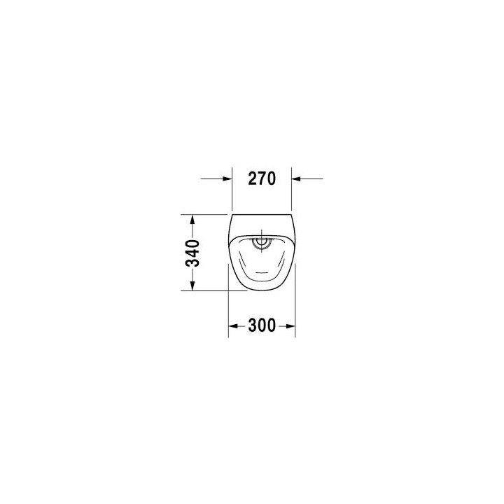 Pisuar Duraplus New Dry, Duravit DuraStyle, 300x340 mm, Biały Alpin- sanitbuy.pl