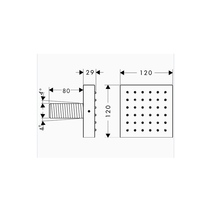 Axor ShowerCollection Moduł prysznicowy (element zewnętrzny) DN20 120 x 120 mm chrom- sanitbuy.pl