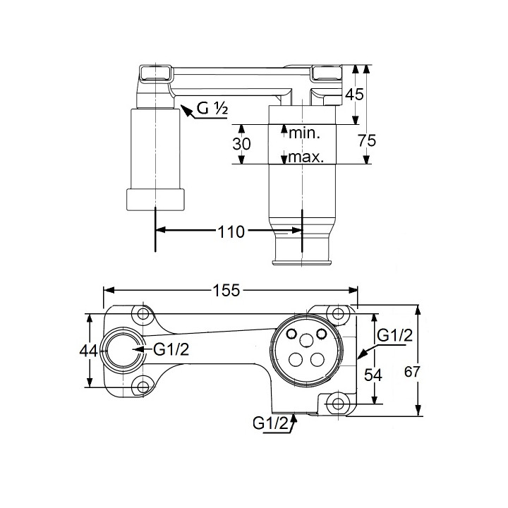 Element podtynkowy Kludi do ściennej baterii umywalkowej- sanitbuy.pl