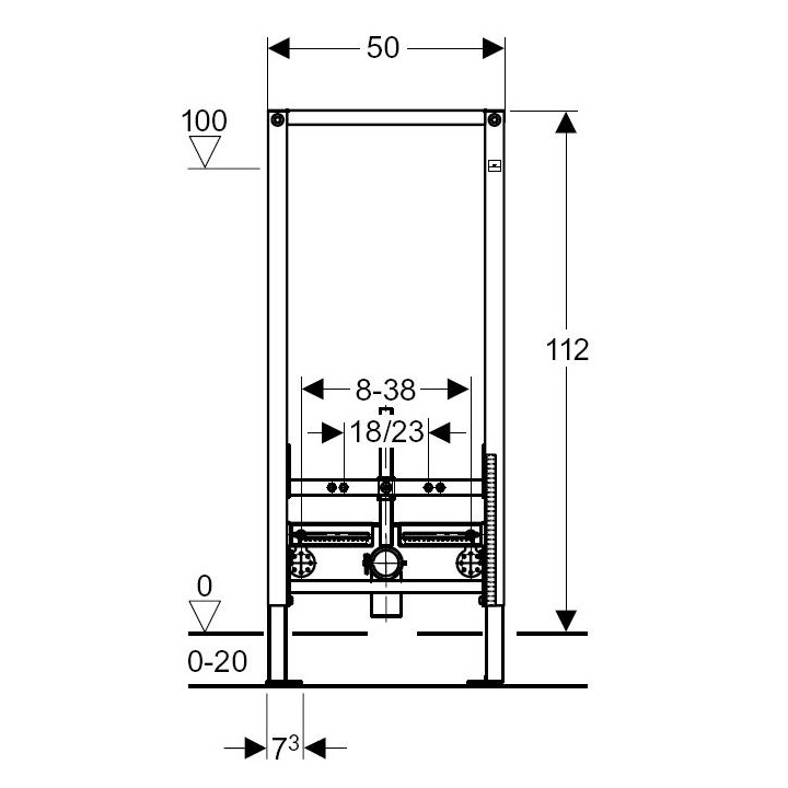 System podtynkowy Geberit Duofix H112 do bidetu- sanitbuy.pl