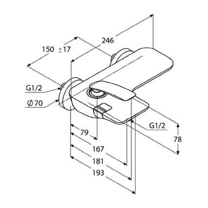 Jednouchwytowa bateria wannowo - natryskowa Kludi Balance- sanitbuy.pl