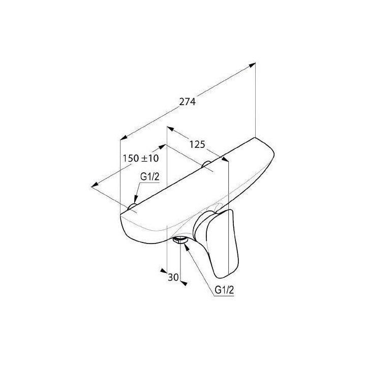 Jednouchwytowa bateria natryskowa DN 15 Kludi Ambienta- sanitbuy.pl