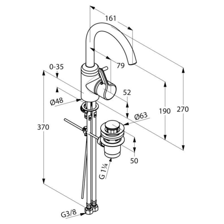 Jednouchwytowa bateria umywalkowa DN 10 Kludi Bingo Star- sanitbuy.pl