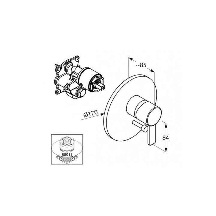Podtynkowa bateria wannowo - natryskowa Kludi Zenta- sanitbuy.pl