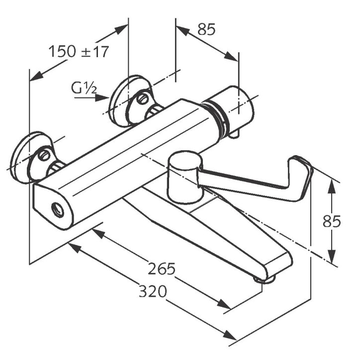 Thermo Care bateria kliniczna z termostatem DN 15 Kludi- sanitbuy.pl