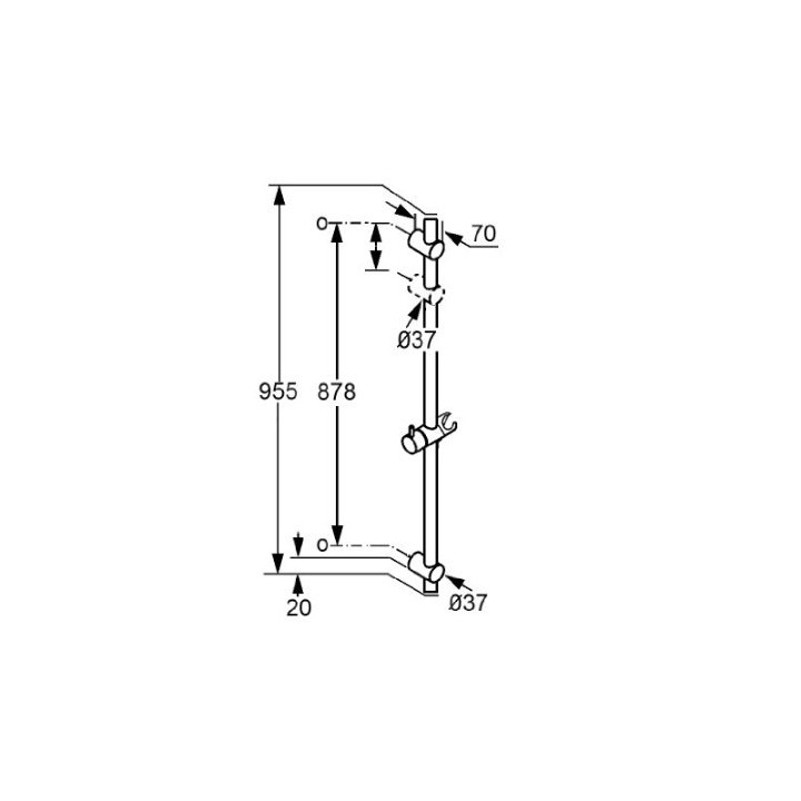 Pręt ścienny Kludi A-QA  L=955 mm- sanitbuy.pl