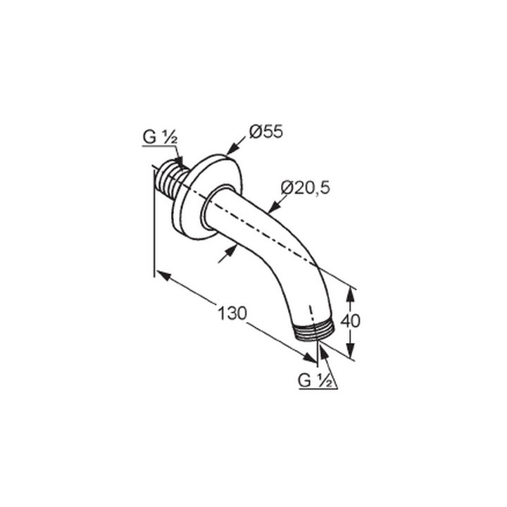 Ramię natrysku DN 15 Kludi Freshline- sanitbuy.pl