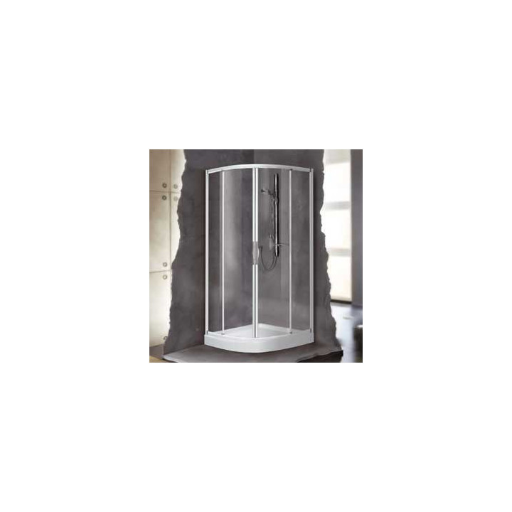 Kabina prysznicowa Novellini Lunes R półokrągła 100 cm z 2 skrzydłami rozsuwanymi- sanitbuy.pl