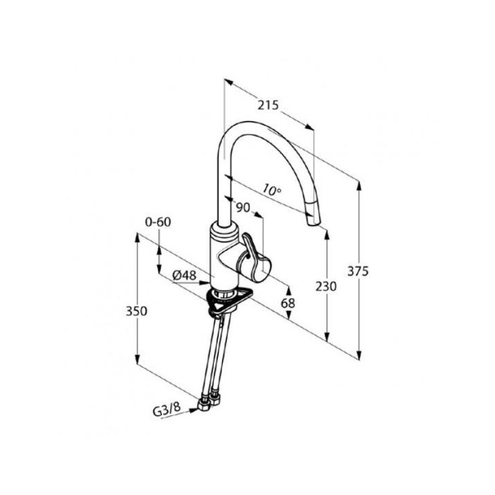 Jednouchwytowa bateria kuchenna DN 10 Kludi Bingo Star- sanitbuy.pl