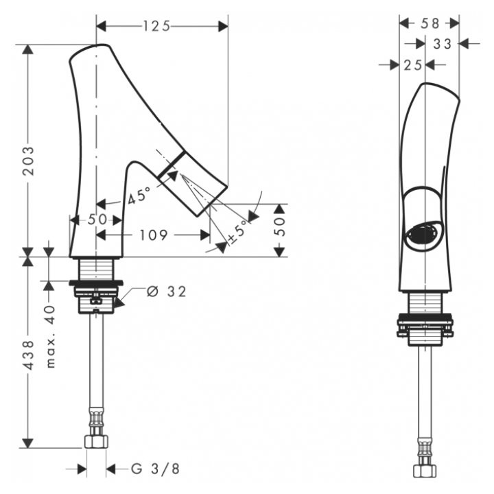 Bateria umywalkowa AXOR Strack Organic- sanitbuy.pl