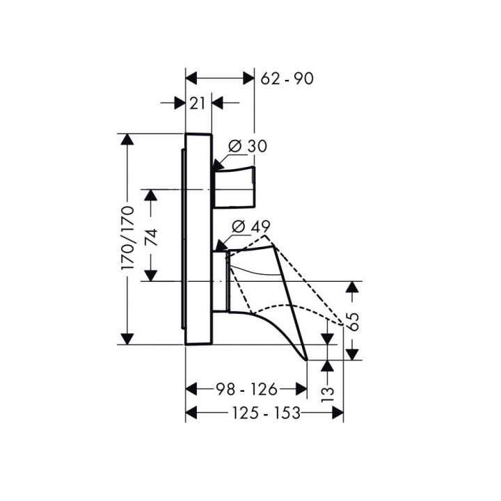 Bateria wannowa Axor Starck Organic podtynkowa- sanitbuy.pl