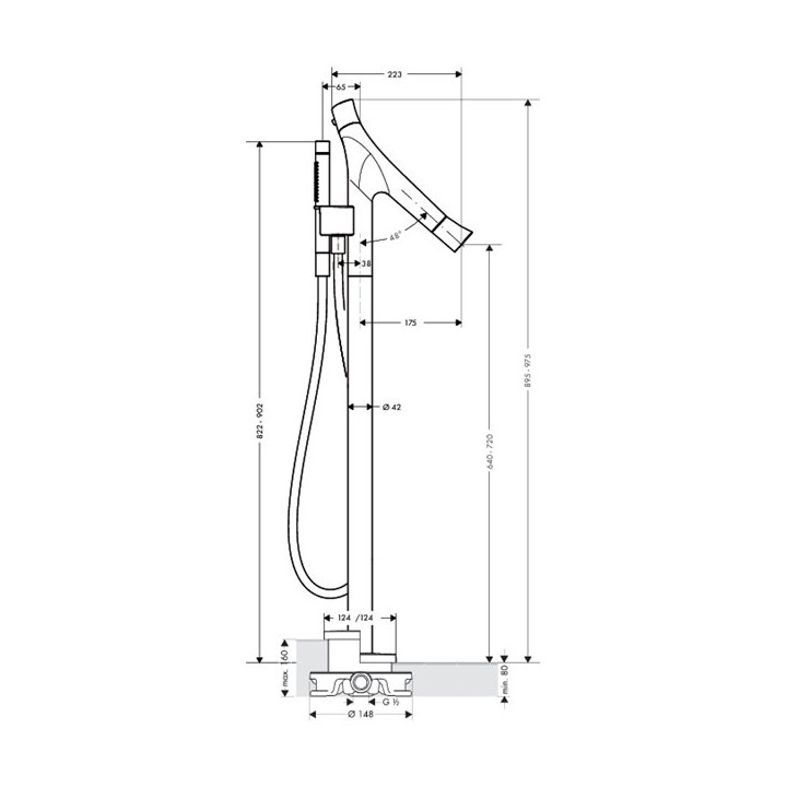 Bateria wannowa Axor Starck Organic termostatyczna- sanitbuy.pl
