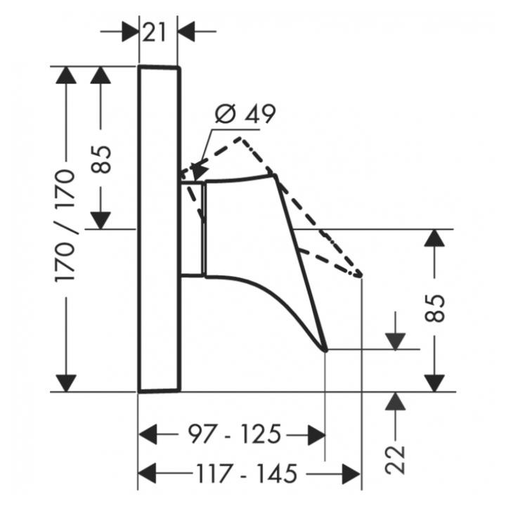 Bateria prysznicowa Axor Starck Organic, podtynkowa- sanitbuy.pl