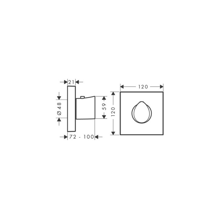 Bateria termostatyczna podtynkowa Axor High Flow- sanitbuy.pl