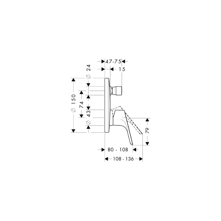 Bateria wannowa Hansgrohe, podtynkowa - sanitbuy.pl