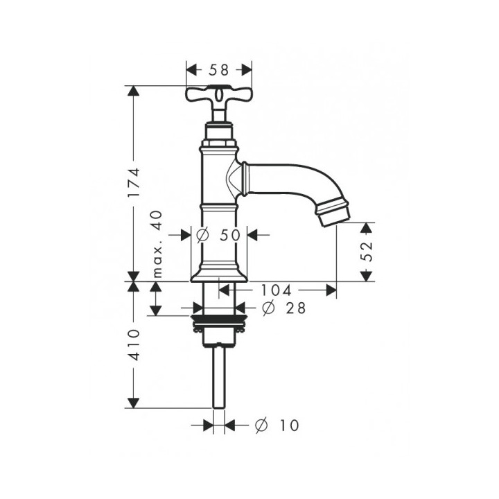 Jednouchwytowa bateria umywalkowa Axor Montreux- sanitbuy.pl
