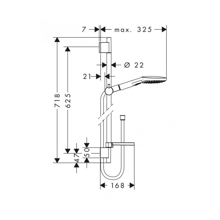 Zestaw prysznicowy Raindance Select E 120 3 jet / Unica'S Puro 0,65 m- sanitbuy.pl