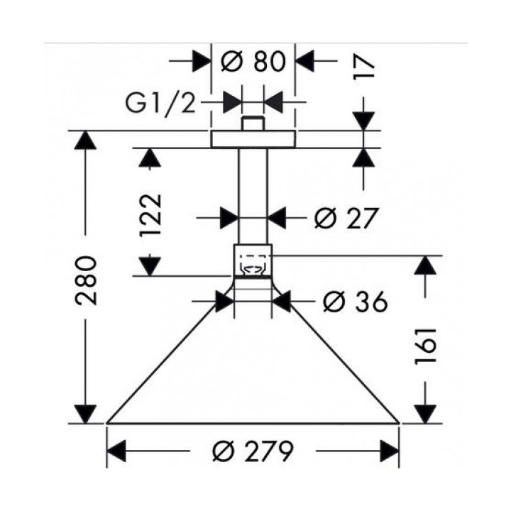 Glowica prysznicowa Axor 240 Front 2 jet- sanitbuy.pl