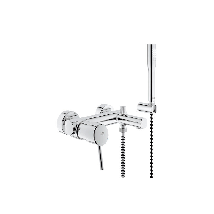 Bateria Grohe Concetto wannowa ścienna ze zestawem prysznicowym- sanitbuy.pl