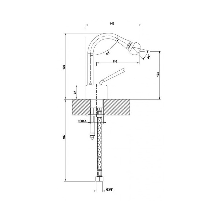 Bateria bidetowa Gessi Goccia- sanitbuy.pl