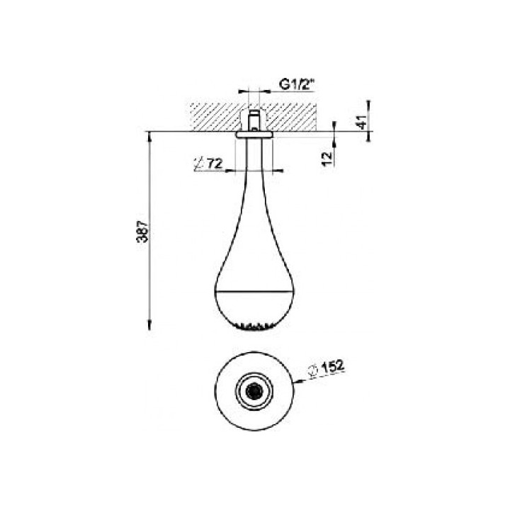 Deszczownica Gessi Goccia, sufitowa- sanitbuy.pl