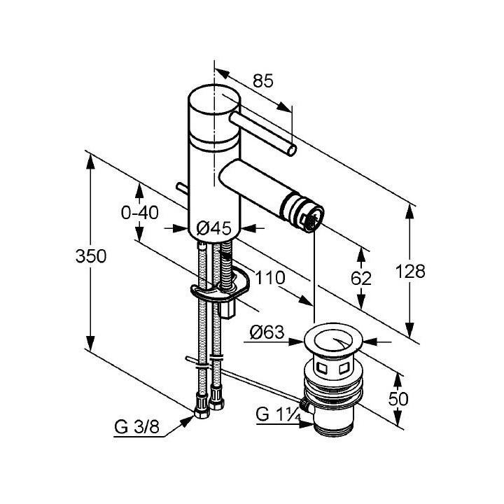 Bateria bidetowa Kludi BOZZ- sanitbuy.pl