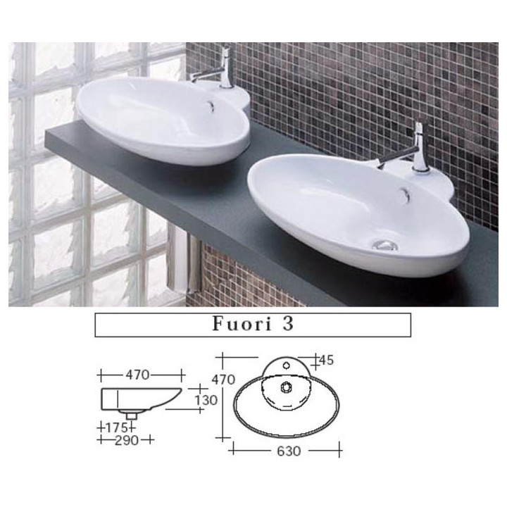 Umywalka Artceram Fuori 3- sanitbuy.pl