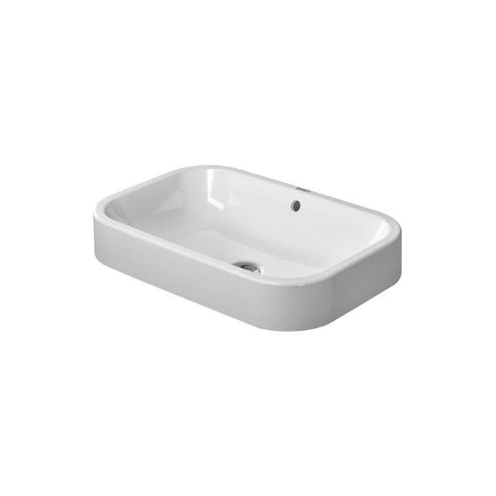 Umywalka stawiana na blat, Duravit Happy D. 600 mm, bezotworowa, Biały Alpin- sanitbuy.pl