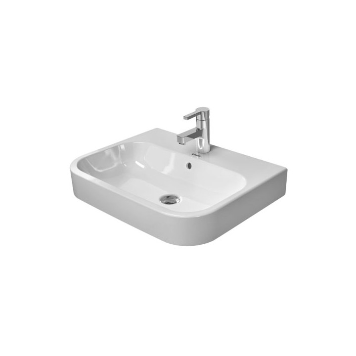Umywalka stawiana na blat, Duravit Happy D. 600 mm, 1-otworowa, Biały Alpin- sanitbuy.pl
