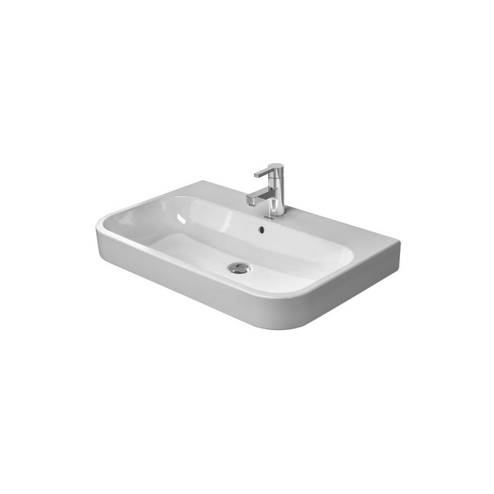 Umywalka meblowa szlifowana, Duravit Happy D., 1000 mm, 1-otworowa, Biały Alpin- sanitbuy.pl