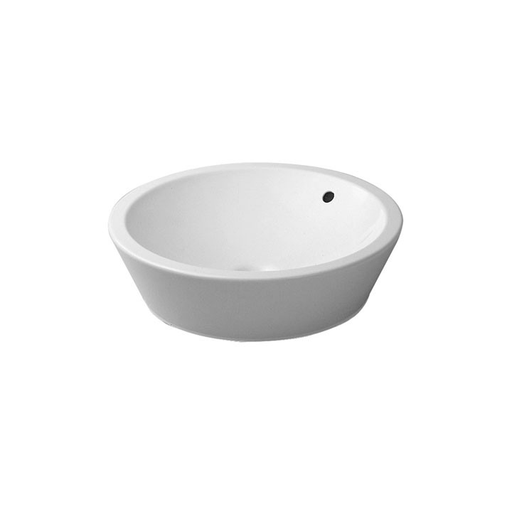 Umywalka stawiana na blat, Duravit Starck 1, o średnicy 530 mm, bezotworowa, Biały Alpin WonderGliss- sanitbuy.pl