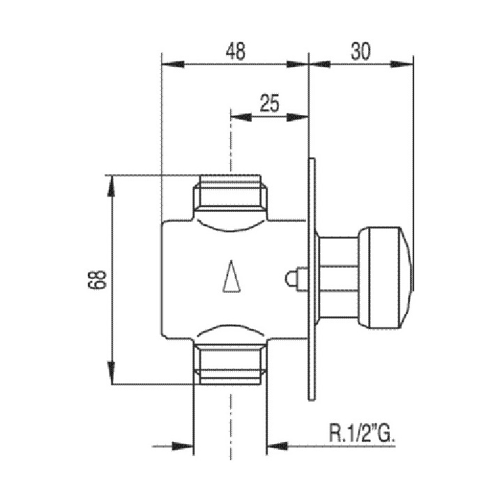 Zawór pisuarowy Tres 1/2" G- sanitbuy.pl