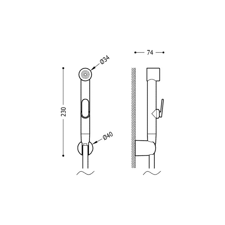 Zestaw prysznic bidet Tres, wylewka, wąż i uchwyt- sanitbuy.pl