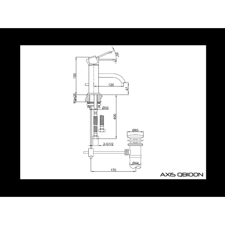 Bateria umywalkowa Kohlman Axis- sanitbuy.pl