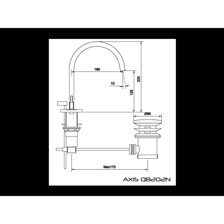 Bateria umywalkowa Kohlman Axis 3-otworowa- sanitbuy.pl