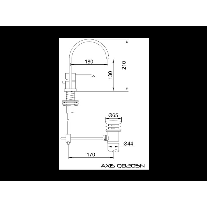 Bateria umywalkowa Kohlman Axis 2-otworowa- sanitbuy.pl