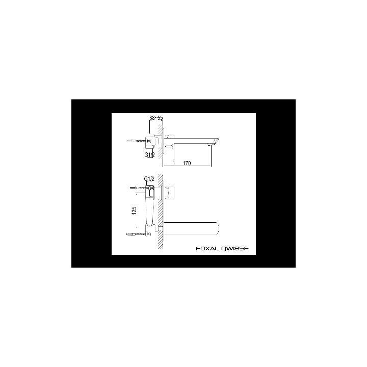 Bateria umywalkowa Kohlman Foxal ścienna podtynkowa- sanitbuy.pl