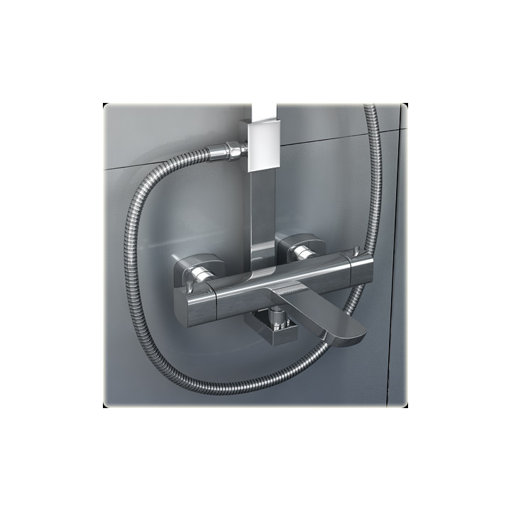 Zestaw prysznicowo-wannowy Kohlman Foxal z baterią termostatyczną- sanitbuy.pl