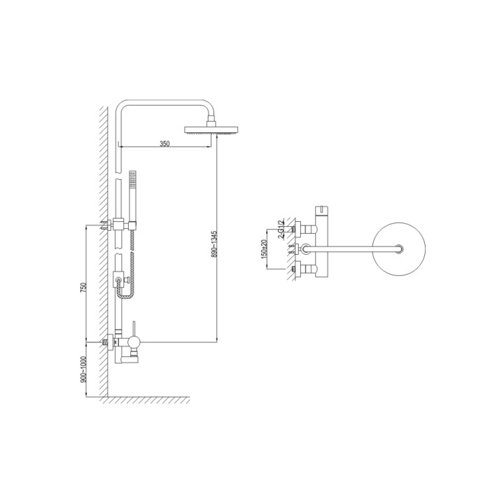 Zestaw prysznicowy Kohlman Dexame- sanitbuy.pl