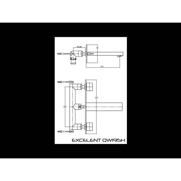 Bateria umywalkowa Kohlman Excelent  ścienna podtynkowa- sanitbuy.pl