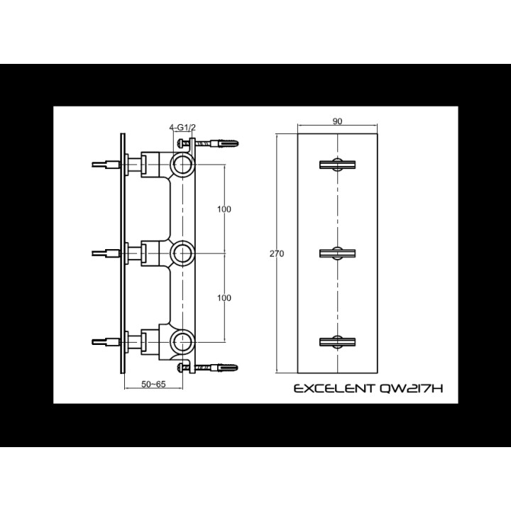 Bateria wannowa Kohlman Excelent podtynkowa- sanitbuy.pl