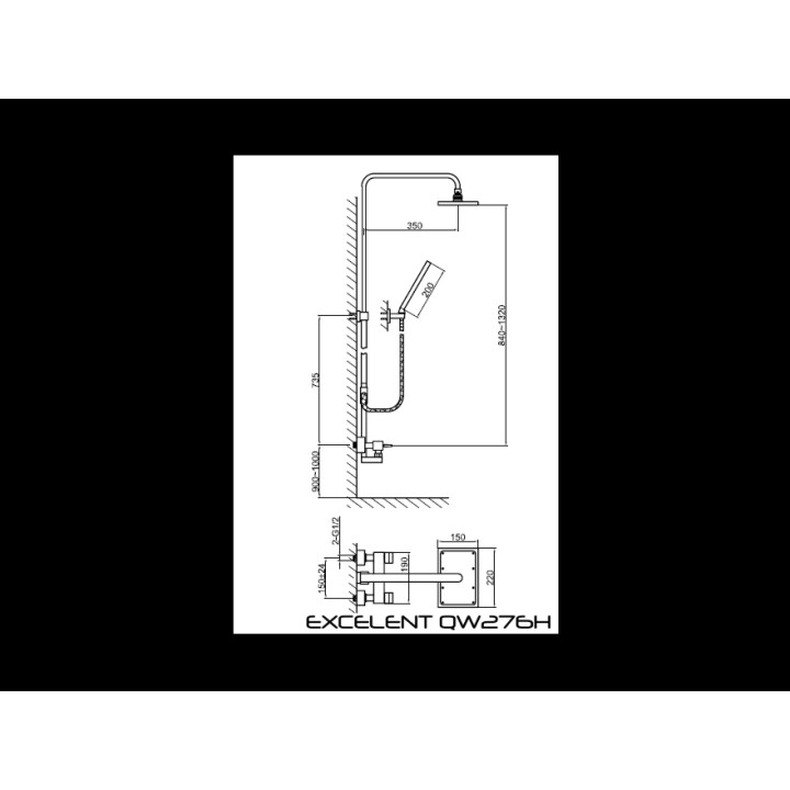 Zestaw prysznicowy Kohlman Excelent- sanitbuy.pl