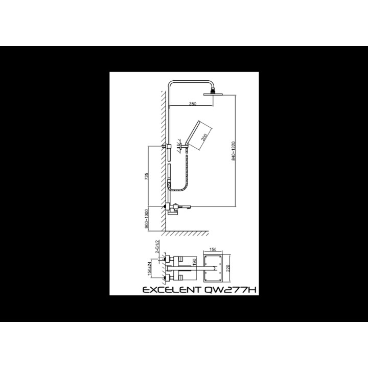 Zestaw wannowo-prysznicowy Kohlman Excelent- sanitbuy.pl