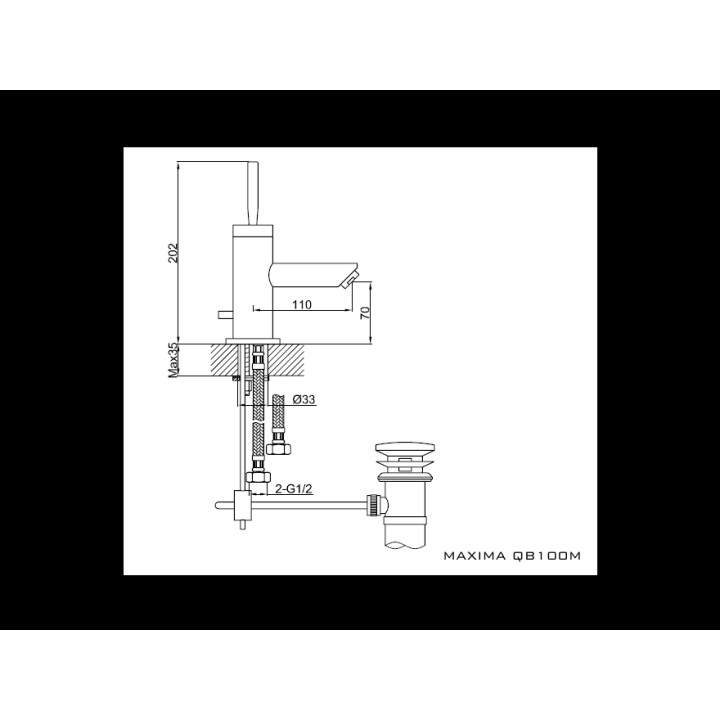 Bateria umywalkowa Kohlman Maxima- sanitbuy.pl