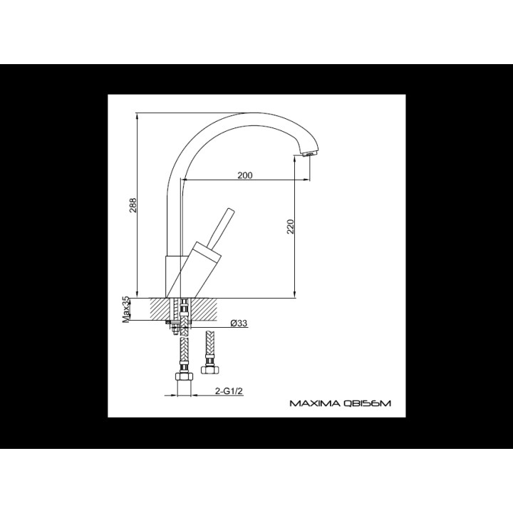 Bateria umywalkowa Kohlman Maxima- sanitbuy.pl