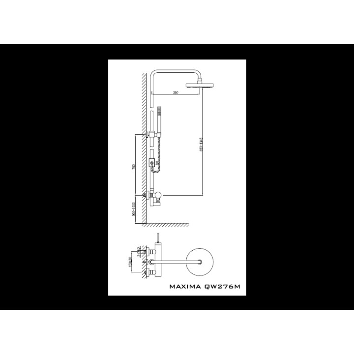 Zestaw natryskowy  Kohlman Maxima z baterią- sanitbuy.pl