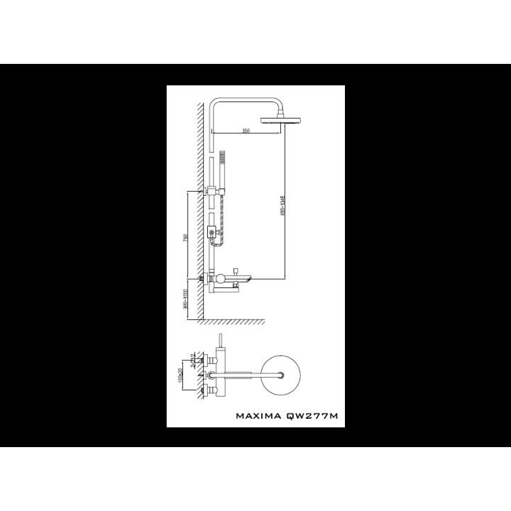Zestaw wannowo-natryskowy  Kohlman Maxima z baterią- sanitbuy.pl