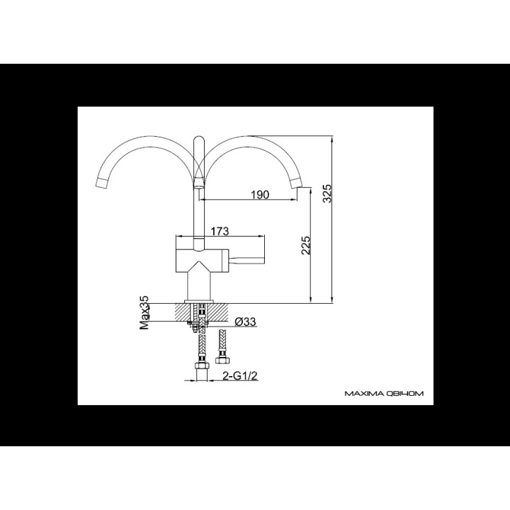 Bateria kuchenna Kohlman Maxima z obrotową wylewką- sanitbuy.pl