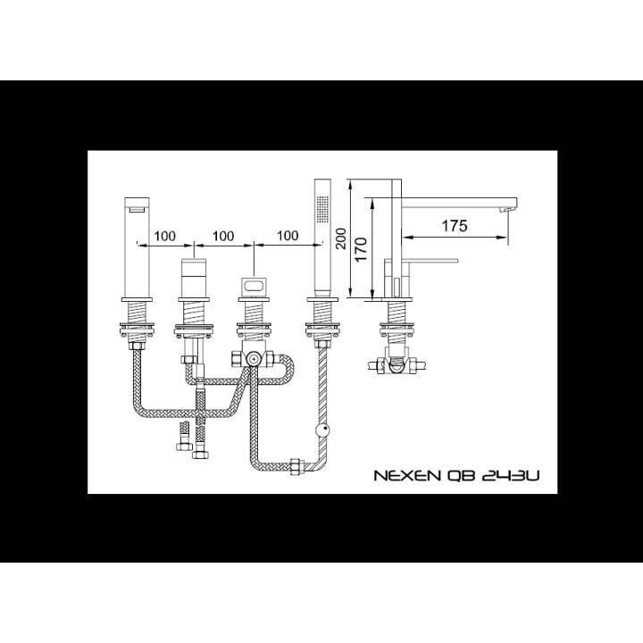 Bateria wannowa Kohlman Nexen 4-otworowa- sanitbuy.pl